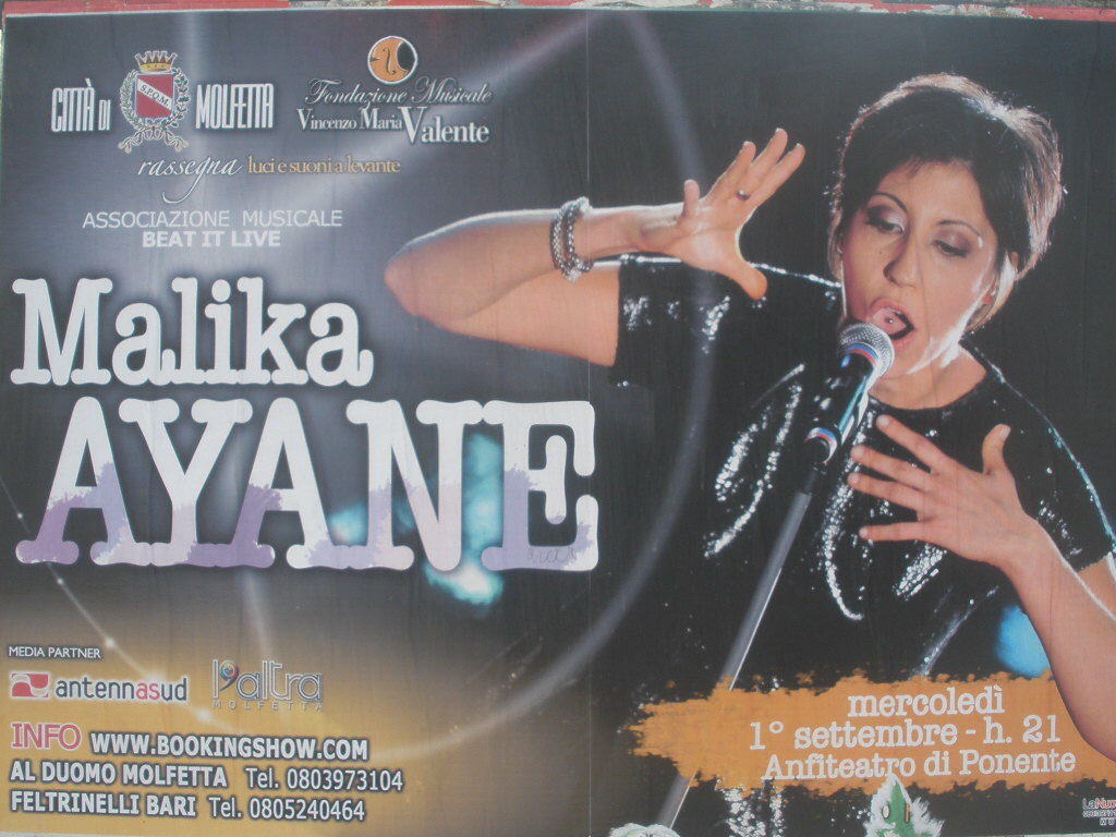 Malika Ayane in tour a Molfetta